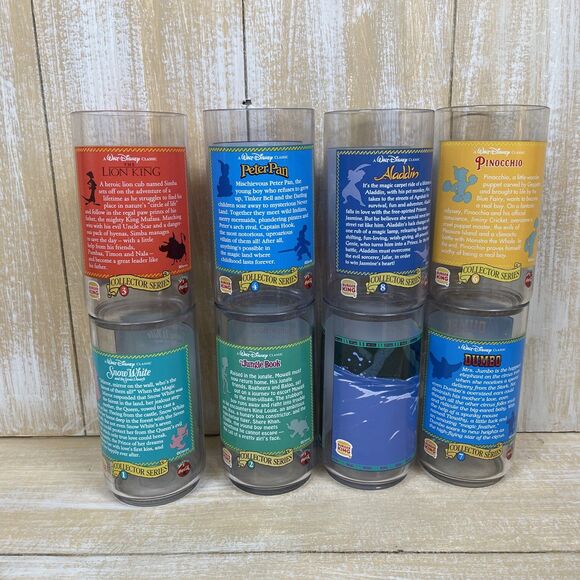 Lot of 8 Disney Burger King Collector Series Promotional Glasses in Original Box - Picture 16 of 16